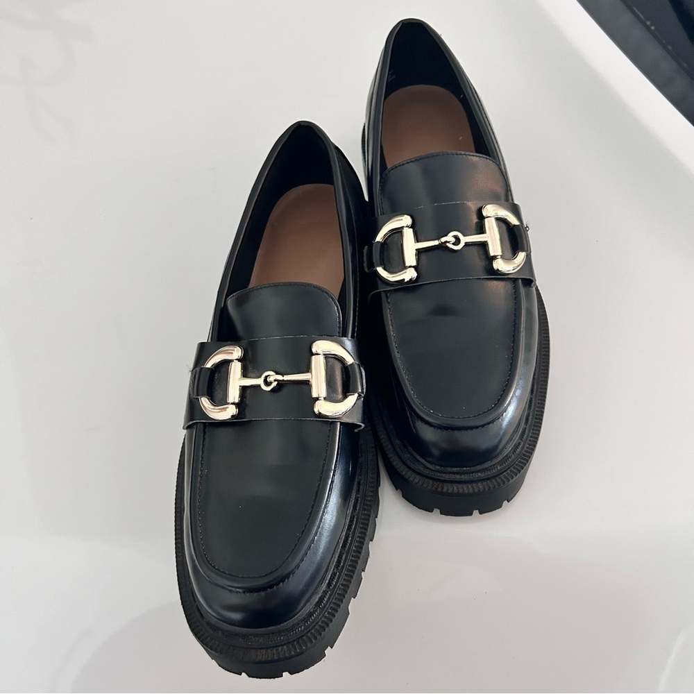 H & M Black Chunky Loafers